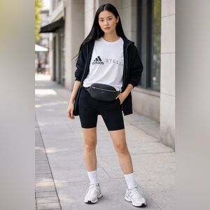 Sz M Adidas x Stella McCartney White Oversized Tee Shirt NWT $100 MSRP